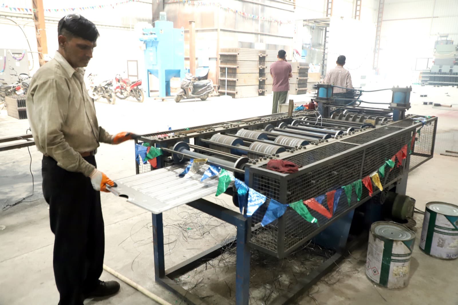 Radiator panel — production line